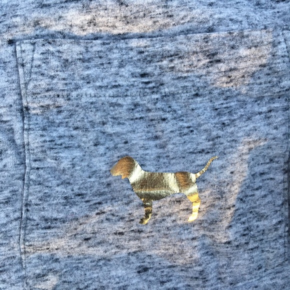 PINK Victoria Secret Gray /w gold sequin dog M - Picture 4 of 6